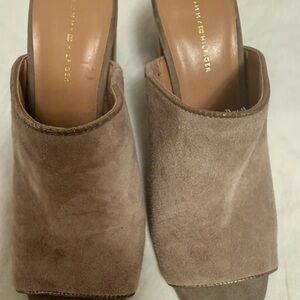 Tommy Hilfiger Taupe Suede Mule Slides